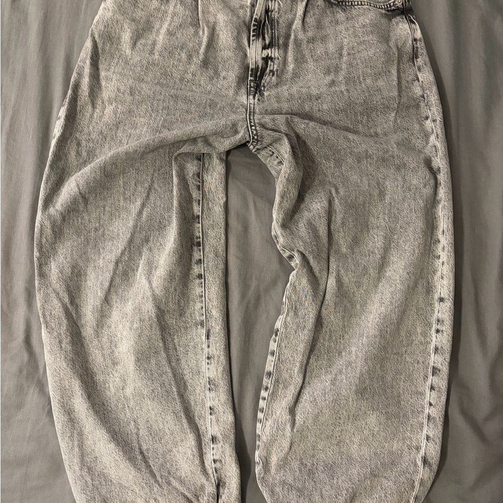 7 For All Mankind Black Acid Wash baggy Denim